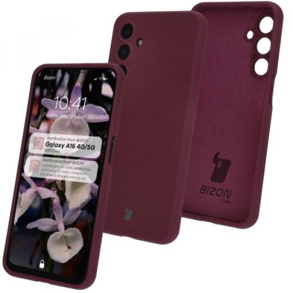 Silikonowe etui Bizon Soft Case do Galaxy A16 4G/5G, ciemnofioletowe