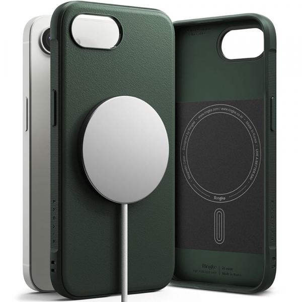 Etui Ringke Onyx Magnetic do iPhone 16e, ciemnozielone