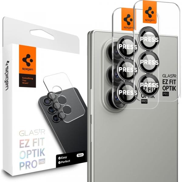 Szkło na aparat Spigen Glas.tR EZ Fit Optik Pro 2-Pack do Galaxy Z Fold7, czarne