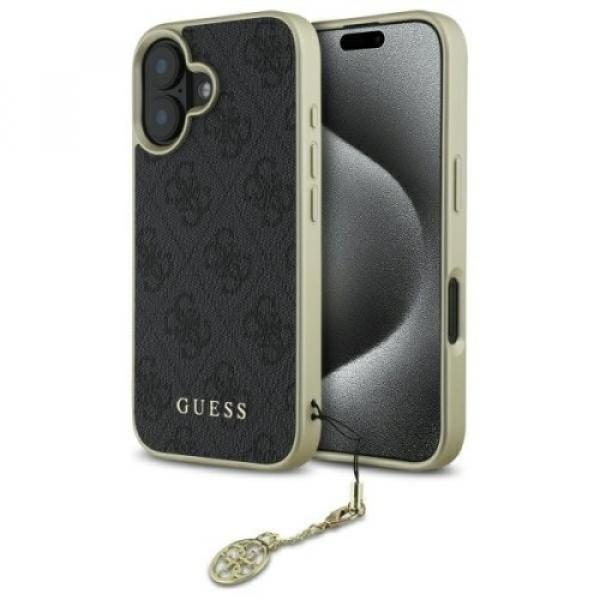 Etui Guess 4G Charms Collection do iPhone 16 Plus, czarne
