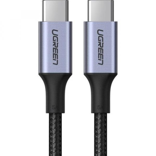 Kabel do szybkiego ładowania i przesyłania danych Ugreen 100W USB-C do USB-C, PD, QC, FCP, 5A, 1 m, czarny