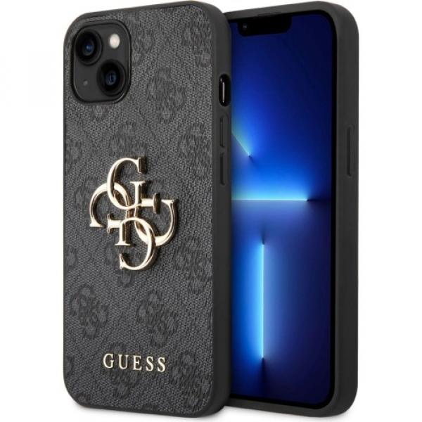 Etui Guess 4G Big Metal Logo do iPhone 14 Plus, szare