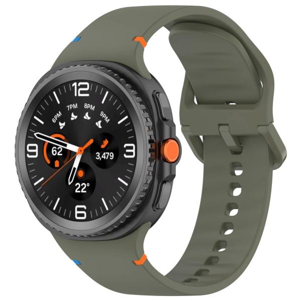 Silikonowy pasek Bizon Strap Watch Silicone G do Galaxy Watch 8 / 8 Classic, ciemnozielony