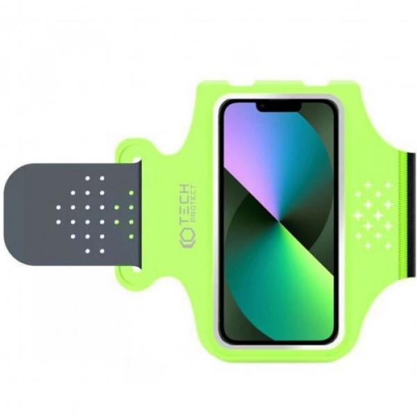 Opaska na ramię Tech Protect M1 Universal Sport Armband, zielono-limonkowa