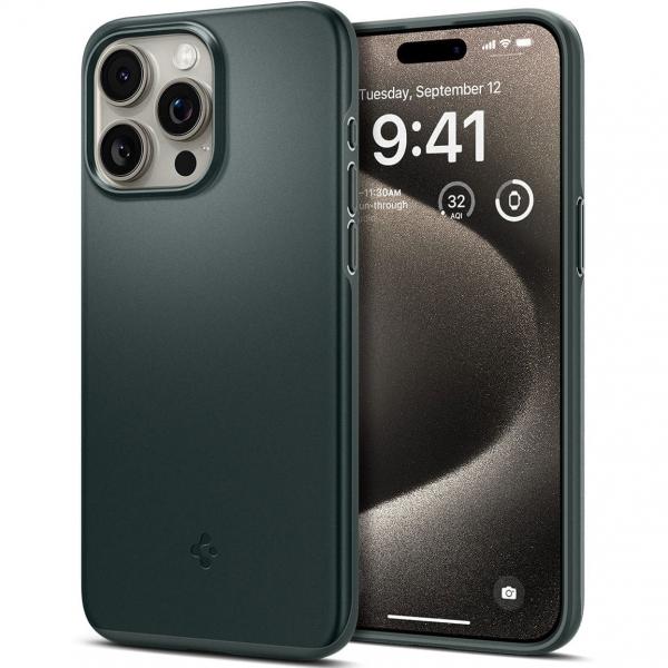 OUTLET: Etui Spigen Thin Fit do iPhone 15 Pro Max, zielone