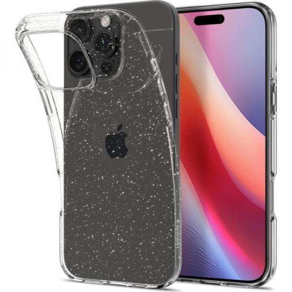 Etui Spigen Liquid Crystal Glitter do iPhone 16 Pro Max, przezroczyste z brokatem