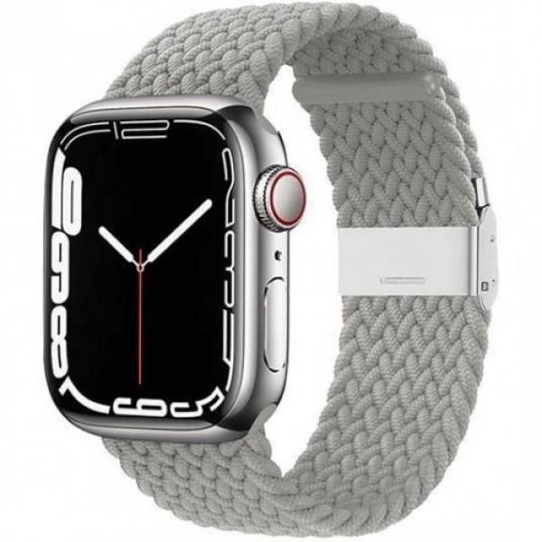 Pasek Crong Wave Band do Apple Watch 49/45/44/42 mm, jasnoszary