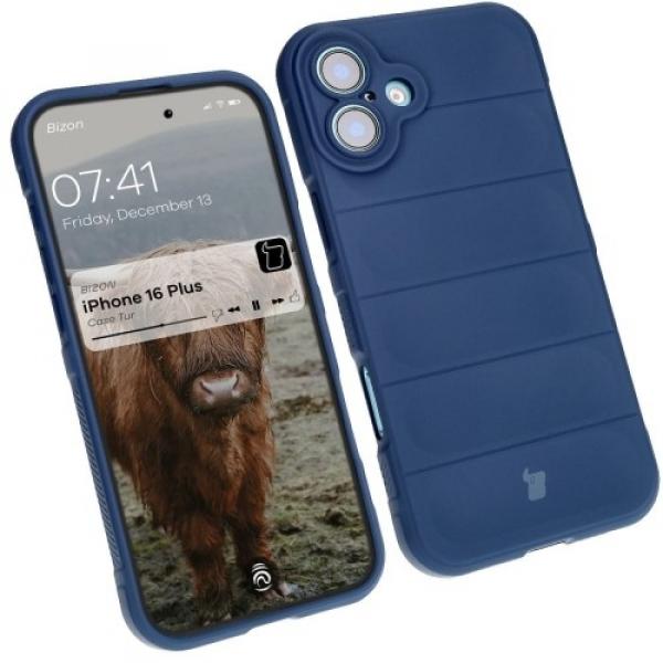 Pancerne etui Bizon Case Tur do iPhone 16 Plus, granatowe