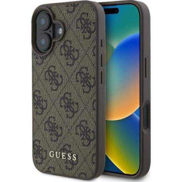 Etui Guess Hardcase 4G Classic do iPhone 16 Plus, brązowe