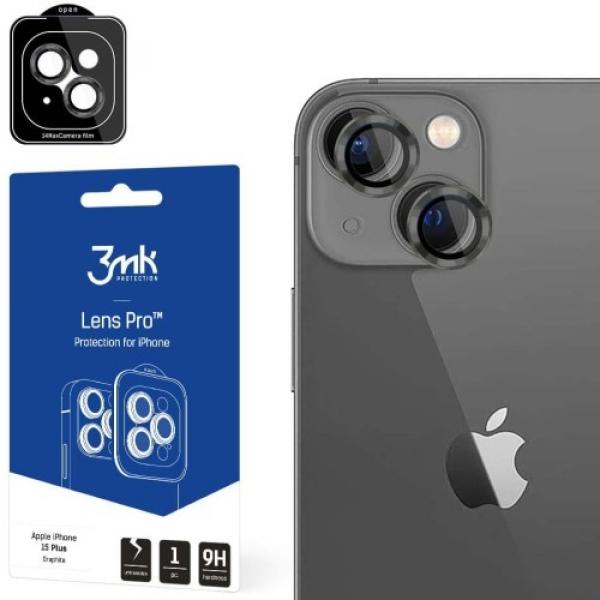 Osłona na aparat 3mk Lens Protection Pro 1 zestaw dla iPhone 15 Plus, grafitowe