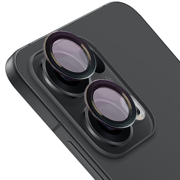 Szkło na aparat Bizon Glass Snap Lens do Oppo Reno13 Pro, 1 zestaw, czarna ramka