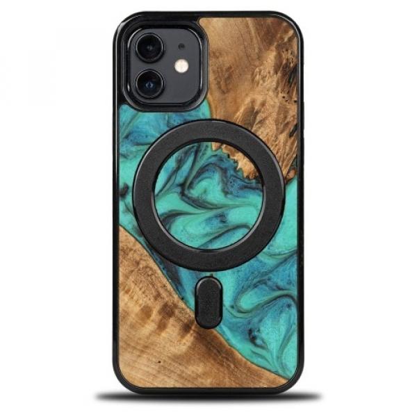 Drewniane etui Bewood iPhone 12 / 12 Pro, Turquoise