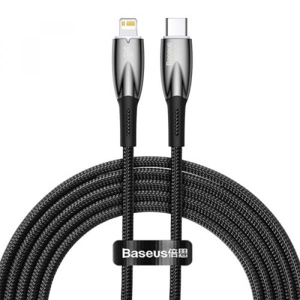 Kabel Baseus Glimmer Series 20W USB-C do Lightning 2m, czarny