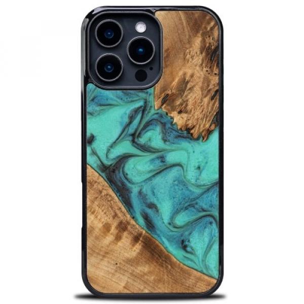 Drewniane etui do iPhone 16 Pro Max, Bewood Unique Turquoise