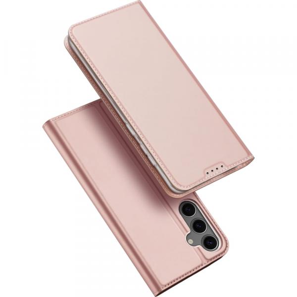 Etui z klapką Dux Ducis Skin Pro do Galaxy S25 Plus, różowozłote