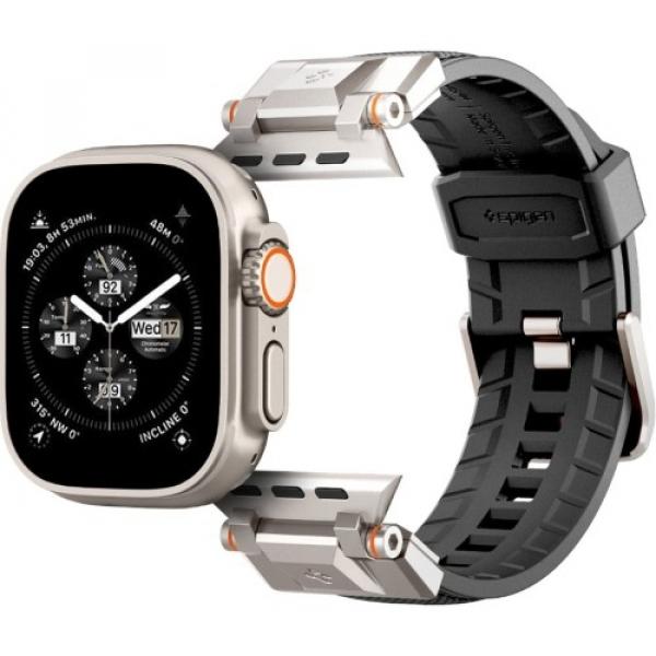 Pasek Spigen DuraPro Armor Band do Apple Watch 49/46/45/44 mm, czarno-beżowy