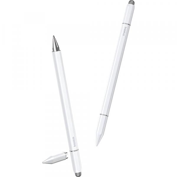 Uniwersalny, magnetyczny Rysik Baseus Smooth Writing 3 3w1 Passive Stylus Magnetic Version, biały