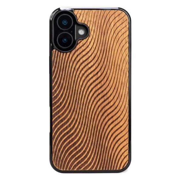 Drewniane etui Bewood Fale Merbau do iPhone 16 Plus