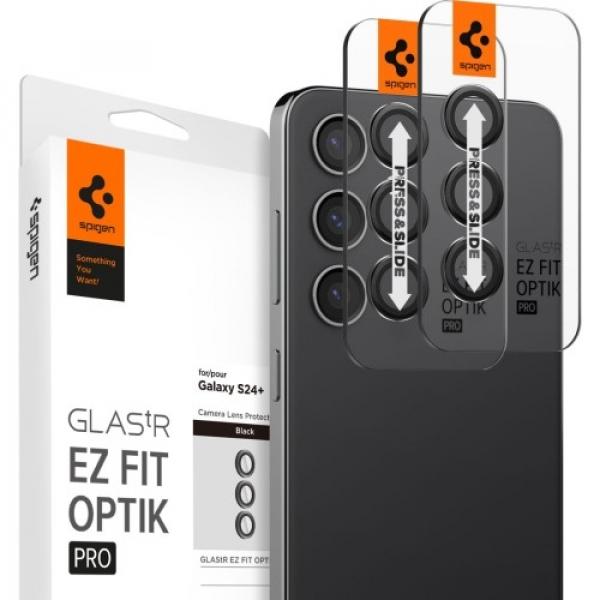 Szkło na aparat Spigen Glas.tR Ez Fit Optik Pro 2-Pack do Galaxy S24 Plus, czarne