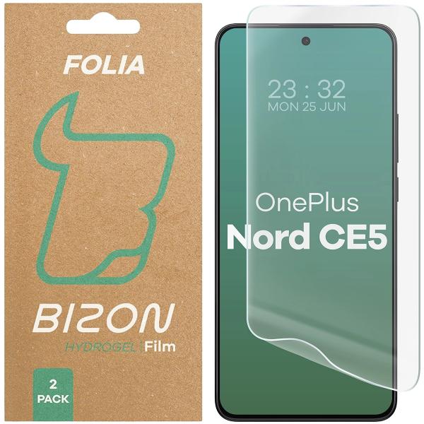 Folia hydrożelowa na ekran Bizon Glass Hydrogel Front do OnePlus Nord CE5 5G, 2 sztuki