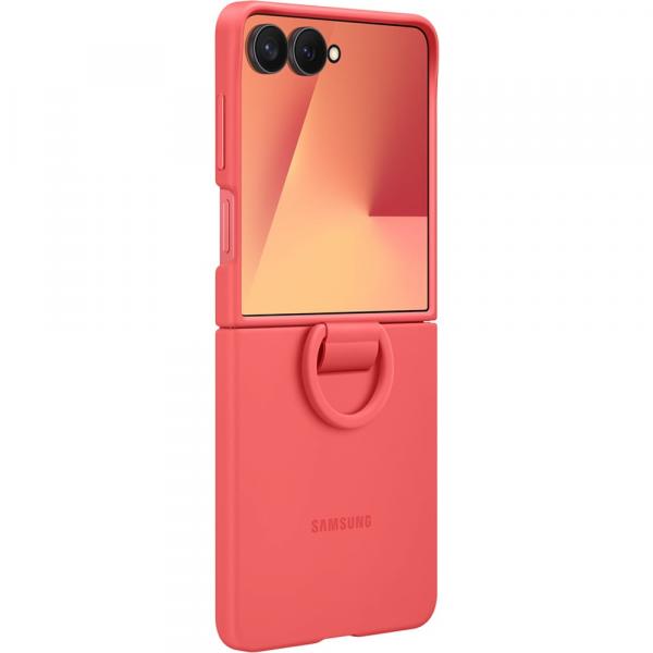 Etui Samsung Silicone Case Ring do Galaxy Z Flip7, czerwone