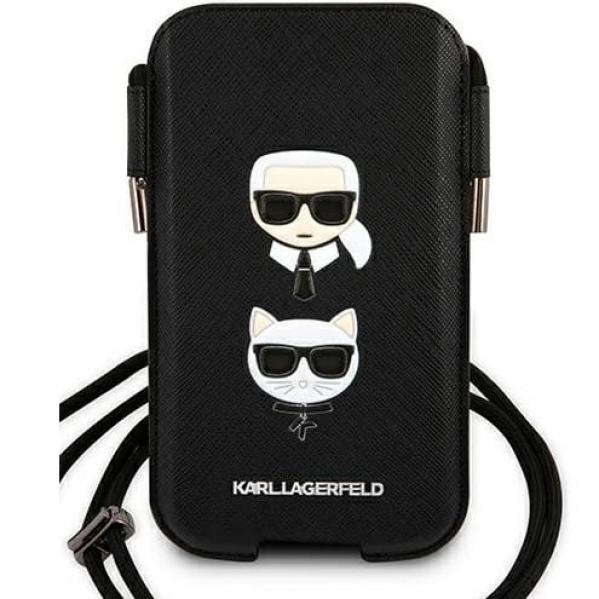 OUTLET: Etui uniwersalne / wsuwka Karl Lagerfeld 80 x 160 mm, czarne