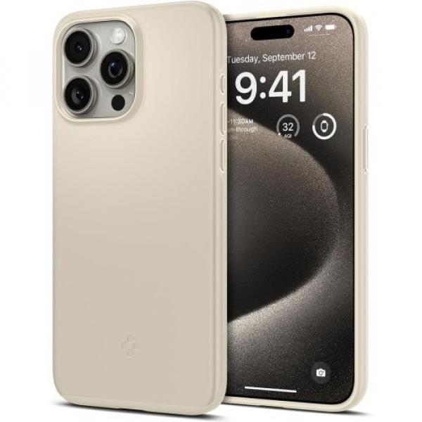 Etui Spigen Thin Fit do iPhone 15 Pro Max, beżowe