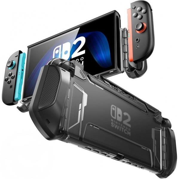 Etui pancerne Supcase Blade do Nintendo Switch 2, przezroczysto-czarne