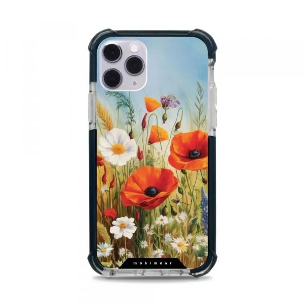 Etui ochronne do iPhone 11 Pro do MagSafe, Mobiwear Elite Bumper, łąkowe kwiaty