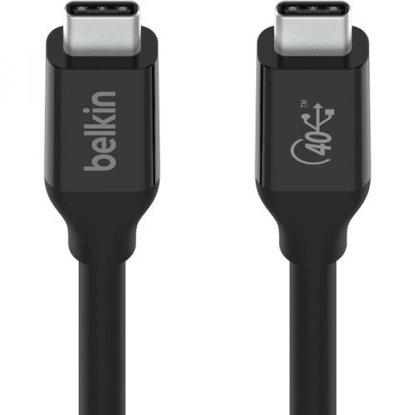 Kabel Belkin Connect USB-C do USB-C, USB4 / Thunderbolt 3, 40Gb/s 100W 80cm, czarny