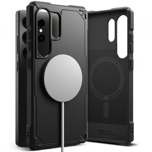Etui Ringke Rugged Gear Magnetic do Galaxy S25 Ultra, czarne