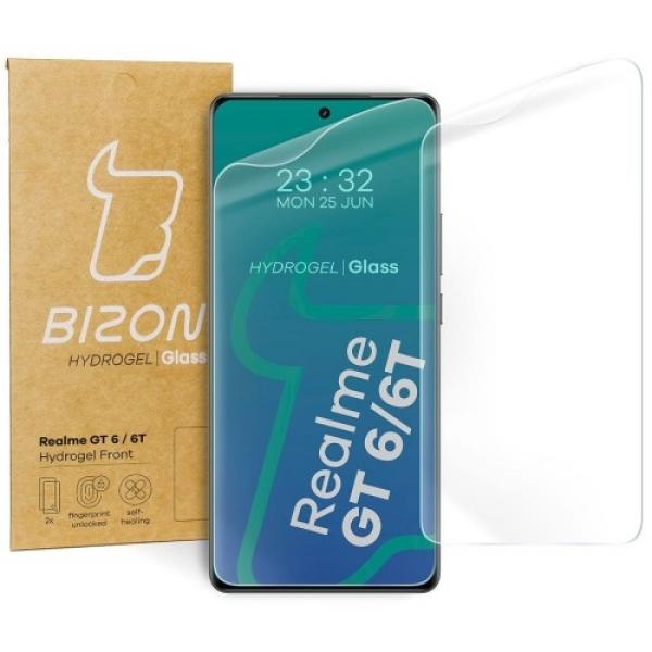 Folia hydrożelowa na ekran Bizon Glass Hydrogel Front do Realme GT 6 / 6T, 2 sztuki