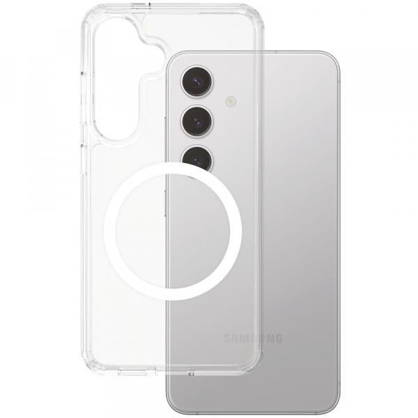 OUTLET: Etui CARE by PanzerGlass Flagship Urban Combat Qi do Galaxy S25 Plus, przezroczysto-białe