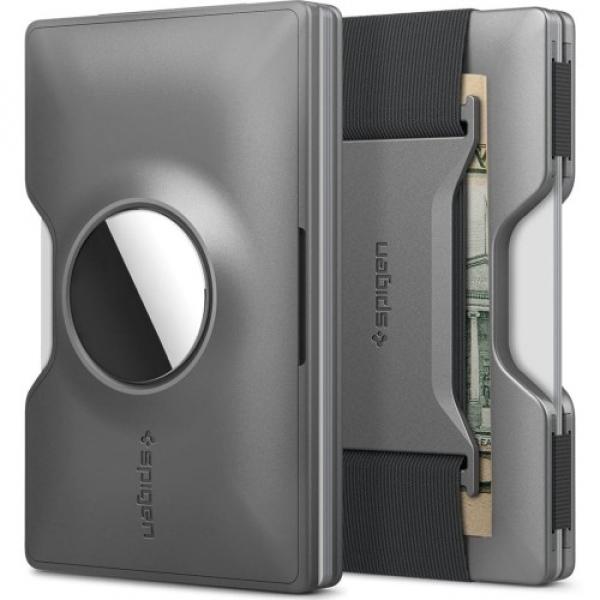 Portfel RFID na karty, etui Spigen Wallet S Card Holder do Apple AirTag, szare