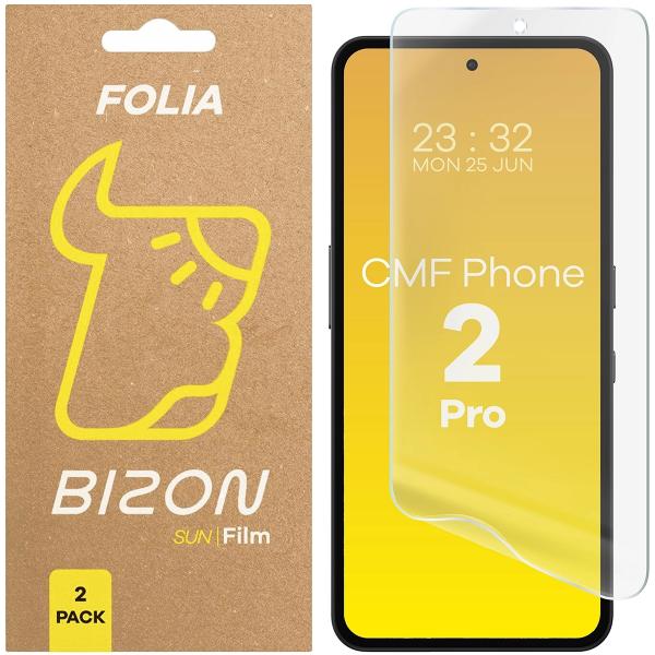 Folia matowa Bizon Glass Film Sun do Nothing CMF Phone 2 Pro, 2 sztuki