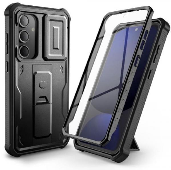 Etui pancerne Tech-Protect Kevlar Cam+ do Galaxy S24 FE, czarne