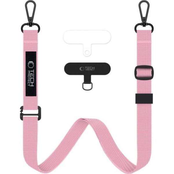 Smyczka na nadgartek / ramię do telefonu Tech-Protect C6S Rope Wrist Strap, różowe