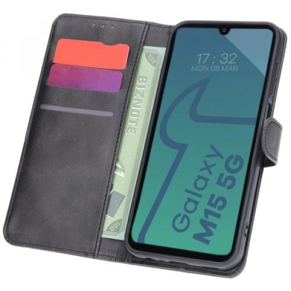 Etui z klapką Bizon Case Pocket do Galaxy M15 5G, czarne