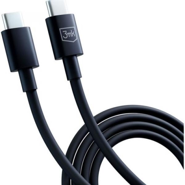 Kabel 3mk Hyper Cable USB-C do USB-C, 100W, 5A, 1,2m, czarny