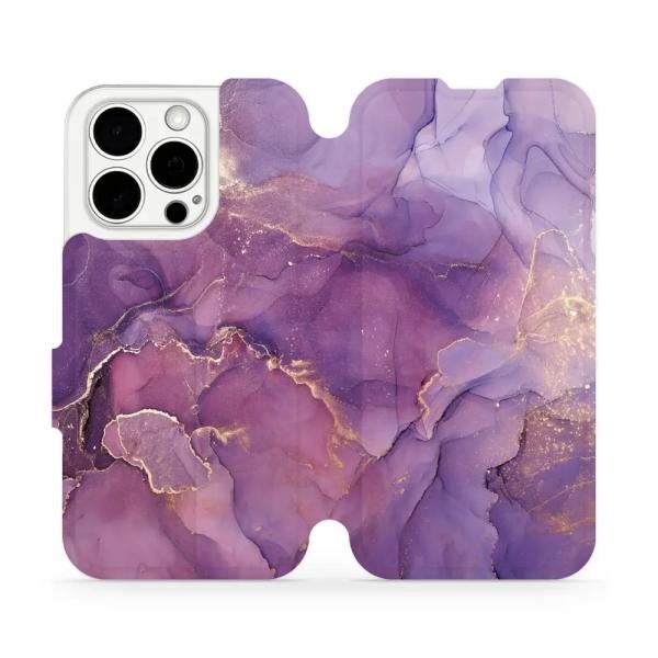 Etui z klapką do iPhone 15 Pro, Mobiwear Book, fioletowe