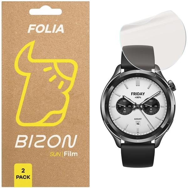 Folia matowa Bizon Glass Watch Film Sun do Xiaomi Watch S4, 2 sztuki