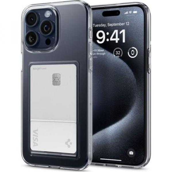 Etui Spigen Crystal Slot do iPhone 15 Pro, przezroczyste