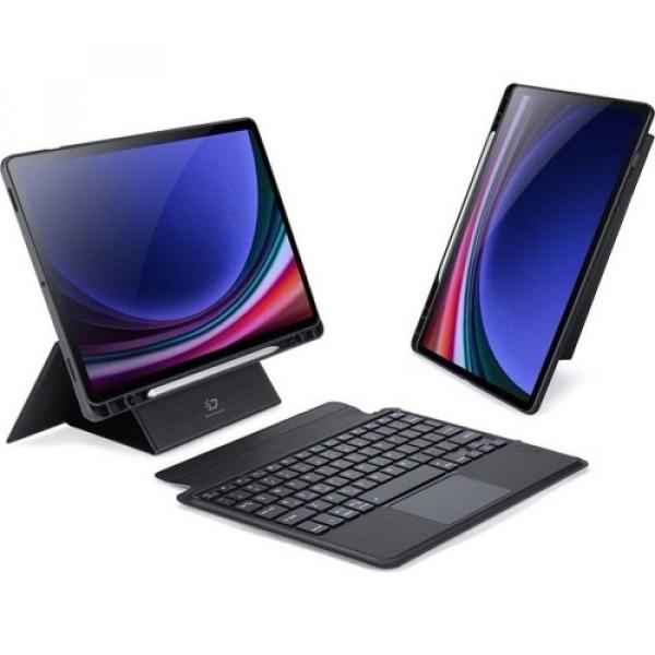 Etui z klawiaturą Bluetooth Dux Ducis (DK Series) do Galaxy Tab S10 FE / S9 FE / S9, czarne