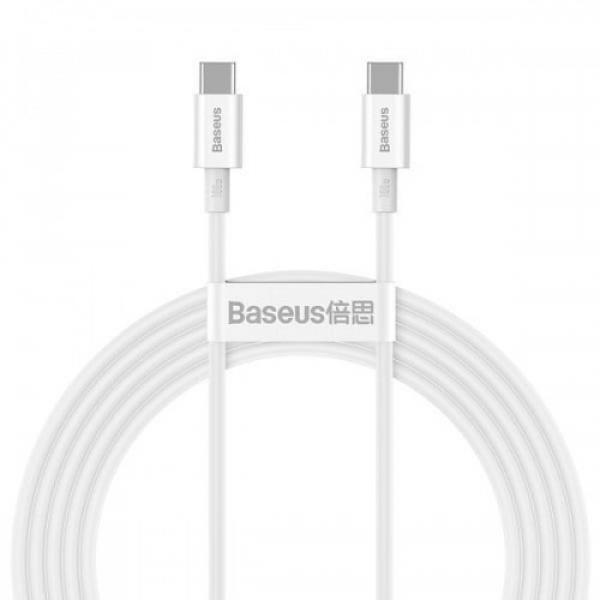 Kabel Baseus Superior 100W 5A USB-C do USB-C 2m, biały