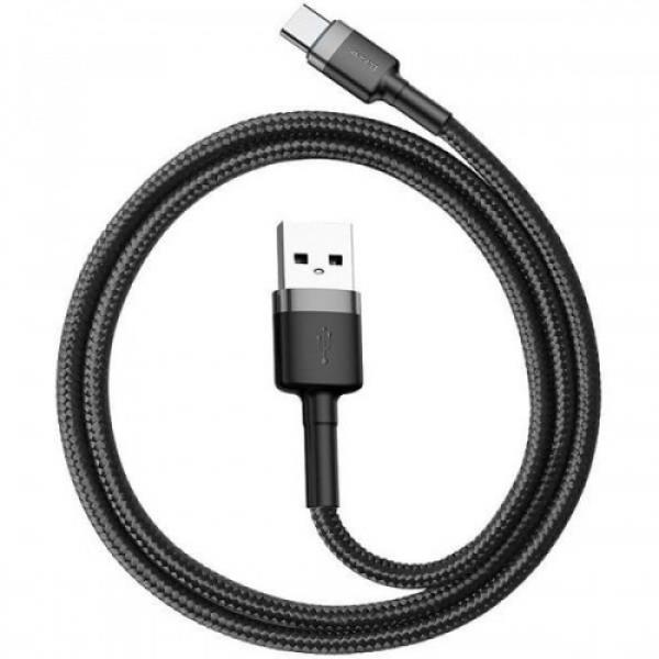 Kabel Baseus Cafule 2A USB-A do USB-C 3m, czarno-szary
