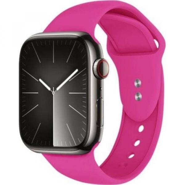 Pasek Crong Sport Liquid Band do Apple Watch 42/41/40/38 mm, różowy