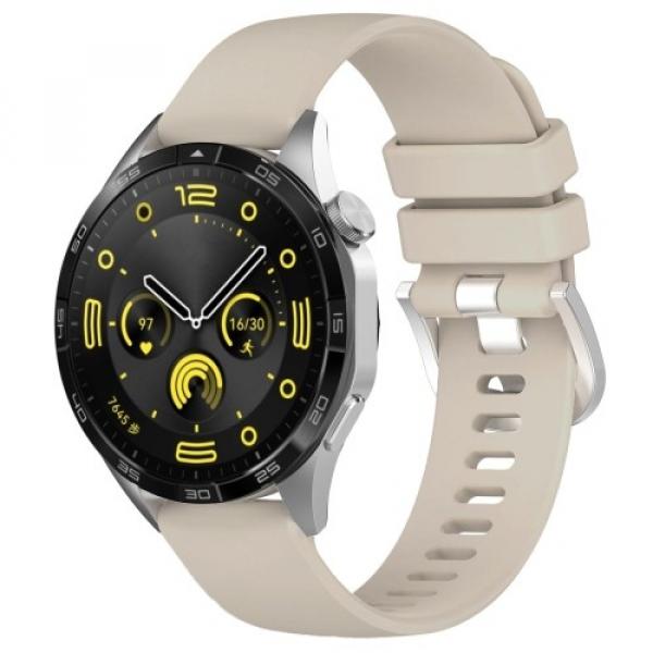 Pasek Bizon Strap Watch Silicone Pro do Huawei Watch GT 4 46 mm, jasnoszary