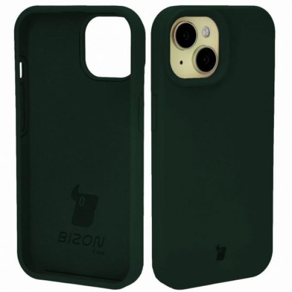 Etui silikonowe Bizon Soft Case do iPhone 15, ciemnozielone