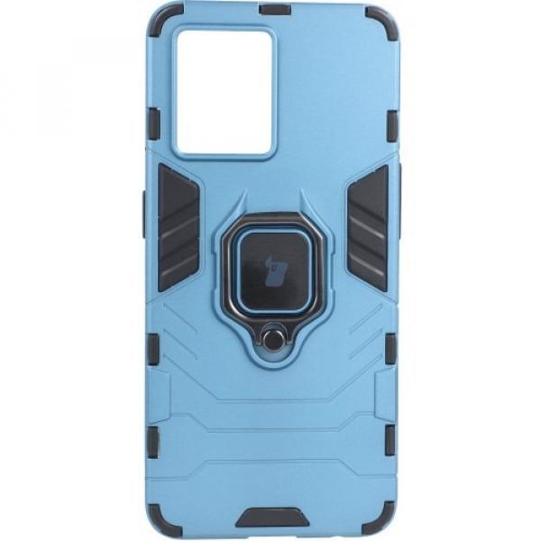 Etui Bizon Case Armor Ring do OPPO Reno 7 4G, niebieskie