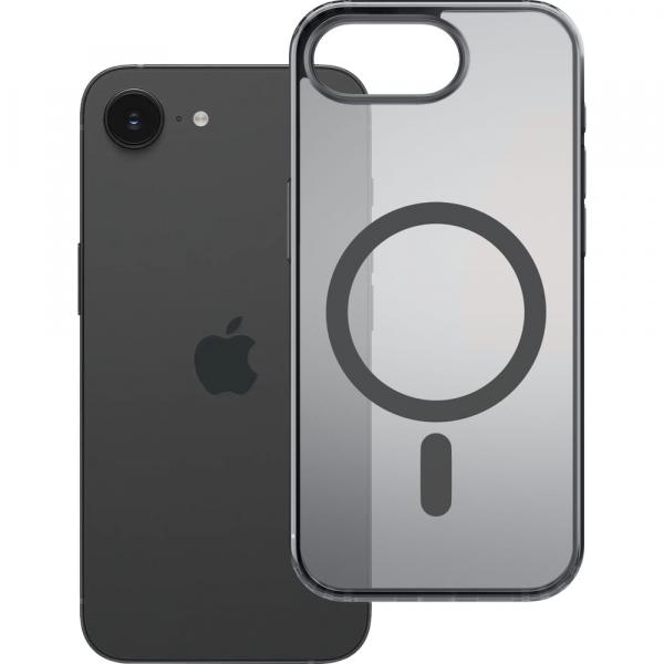 Etui 3mk Frosty MagCase do iPhone 16e, półprzezroczyste z czarnym